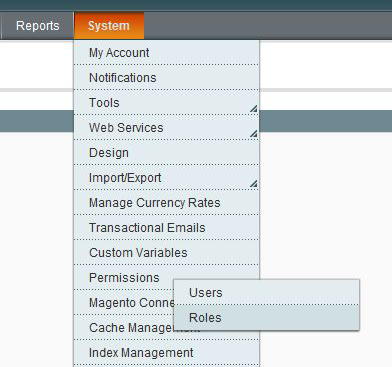 Magento Permissions: Roles