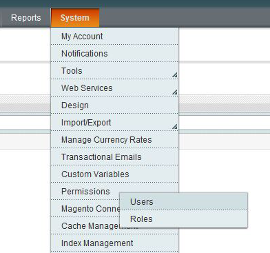 Magento Permissions: Users