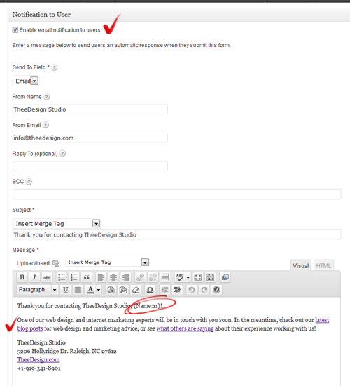 WordPress Autoresponder Example WordPress Autoresponder Example