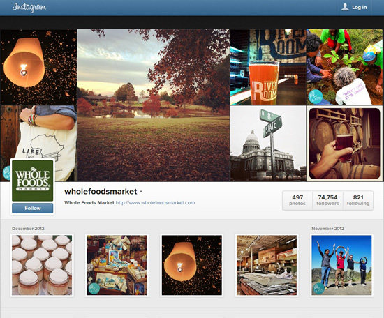 Whole Foods Instagram Profile