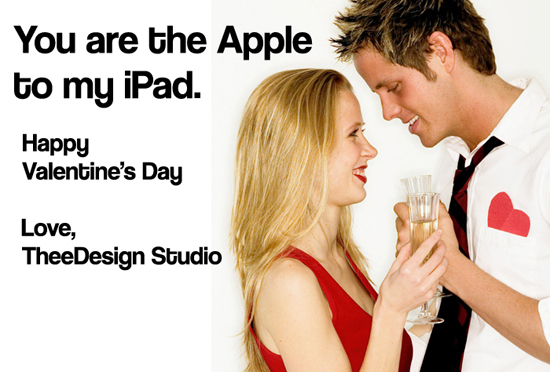 You are the Apple in my iPad! Funny and geeky Valentine