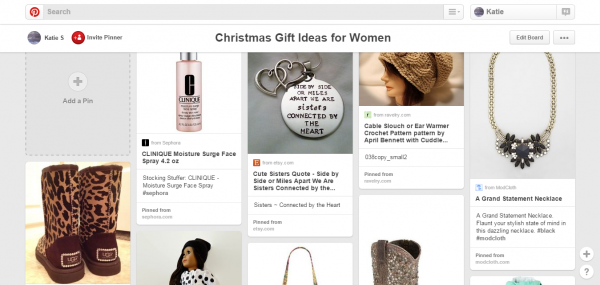 Pinterest Holiday Board