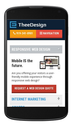 Google Mobile Friendly Test of TheeDigital.com