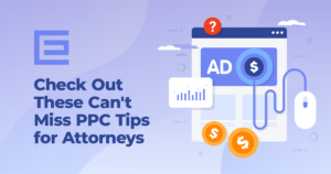 Title card that says PPC tips for attorneys