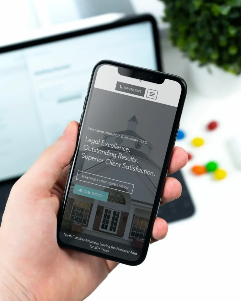 Van Camp Law Firm Website Design that's mobile friendly and responsive.
