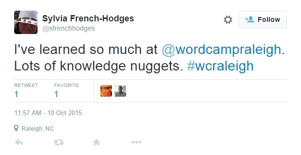 WordCamp Raleigh Knowledge Nuggets