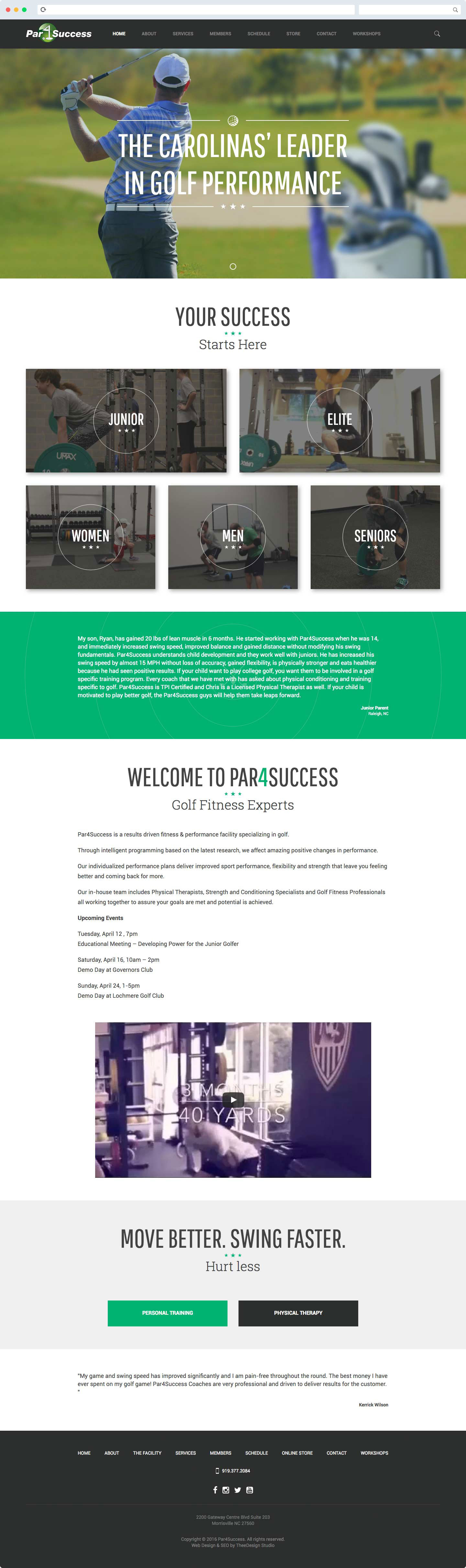 Par4Success - Website Redesign Par4Success - Website Redesign