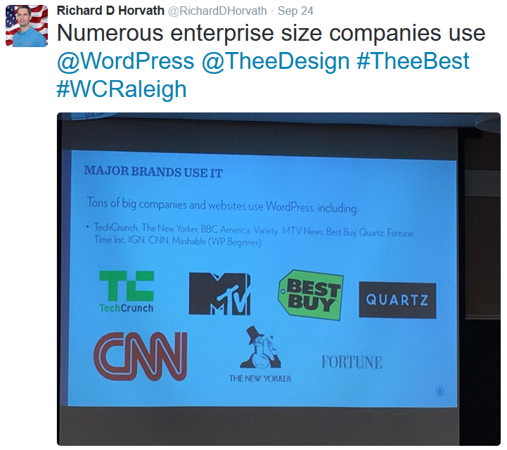 Large companies using WordPress