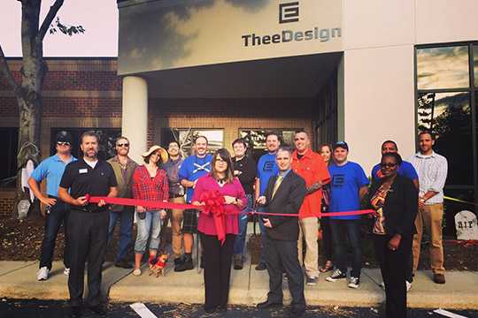 Ribbon Cutting with Wake Forest Chamber of Commerce at Our Web Design and Digital Marketing Agency