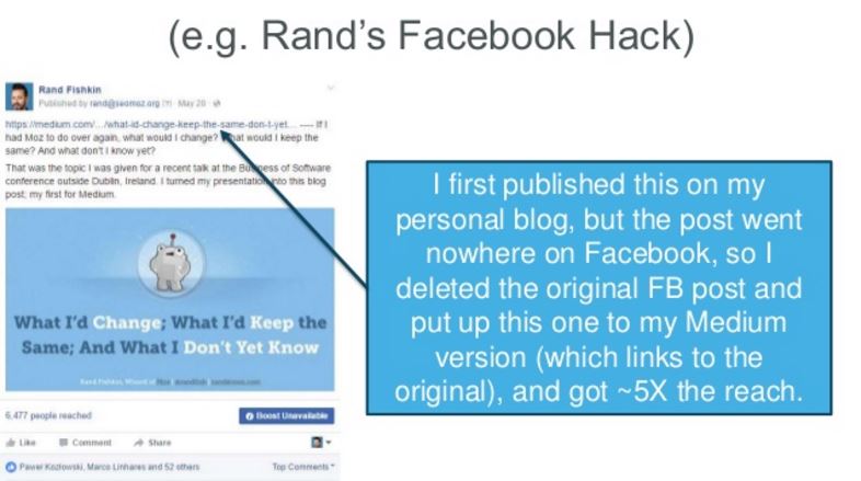 Rand Fishkin Facebook Post