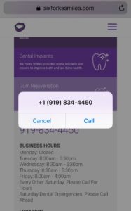 tel link on dentist website