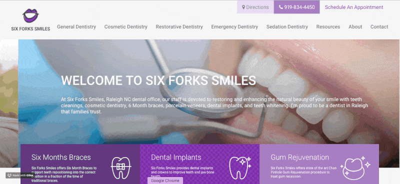 dental service pages for SEO