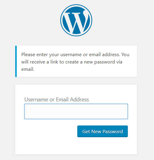 Reset WordPress Password