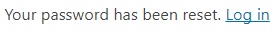 WordPress Password Reset
