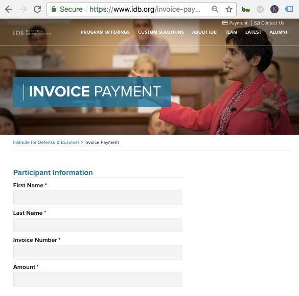 SSL Secured Payment Page for Nonprofit Client