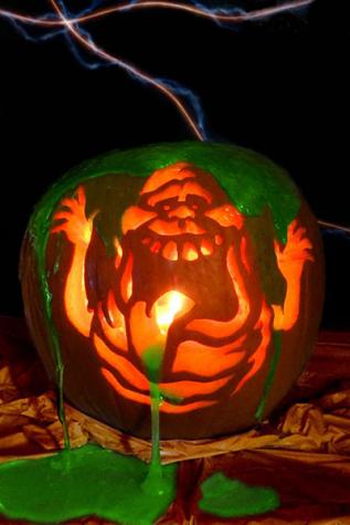 ghostbusters pumpkin carving