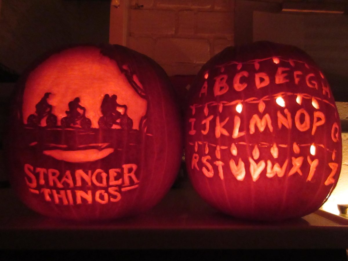 Stranger Things pumpkin carving