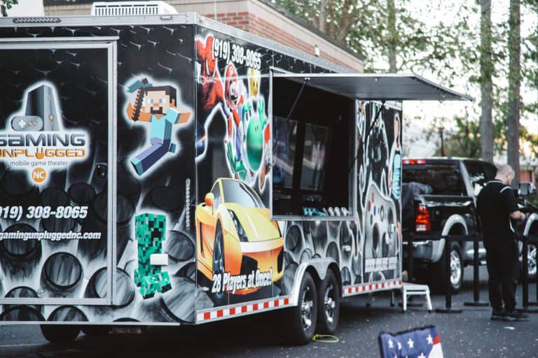 Video Game Truck at Pumpkin Carving Party