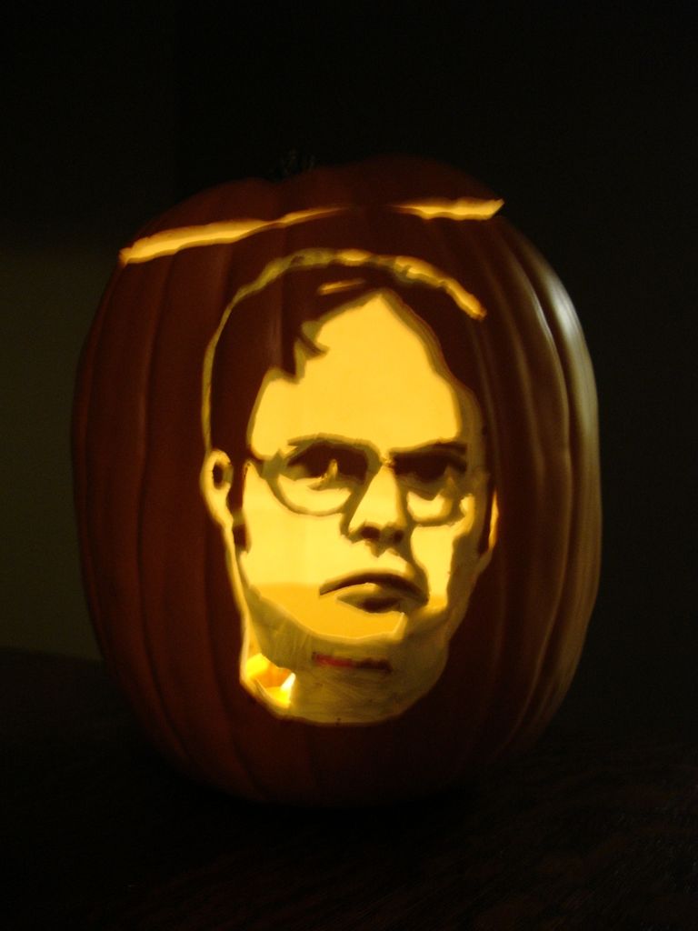 dwight schrute pumpkin carving