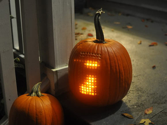 tetris pumpkin carving