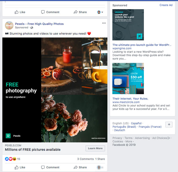 facebook advertising