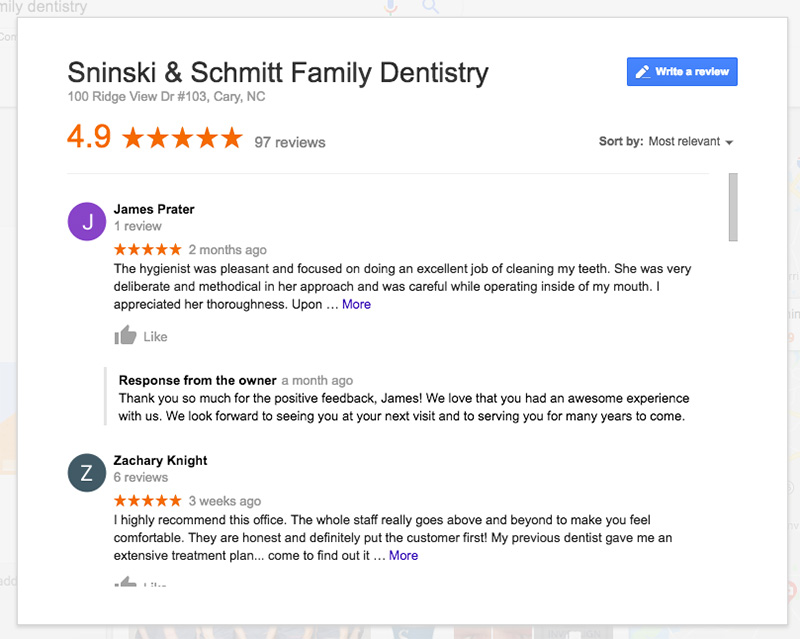 Dentist-office-reviews-google
