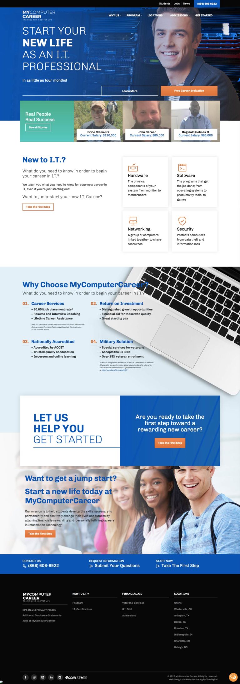 Web Design for an IT Trainig Company