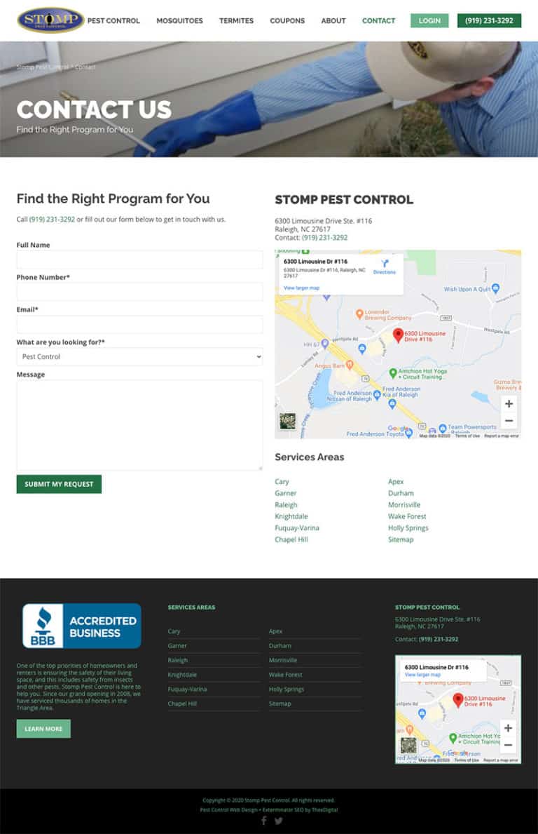 Custom Wordpress Features for Pest Control Industry