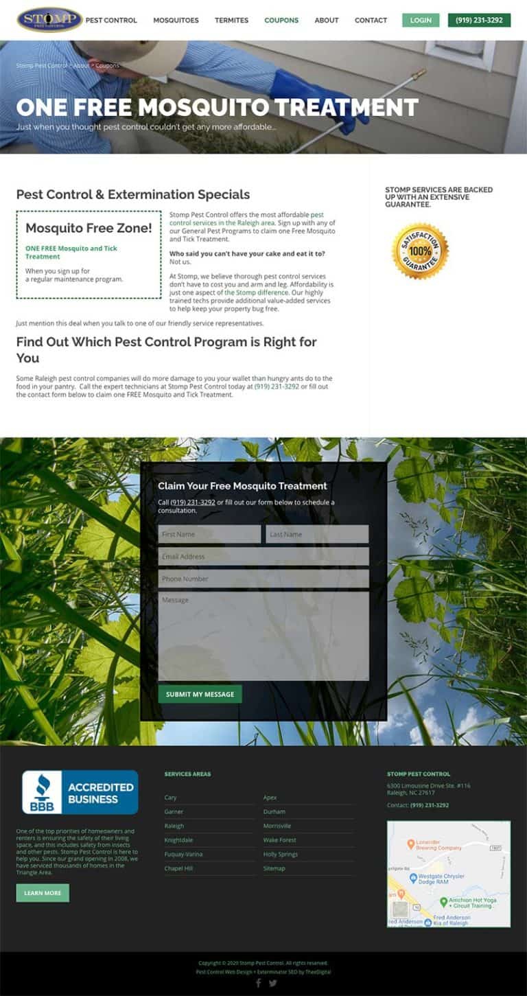 Marketing and SEO for Pest Control Company in Raleigh NC