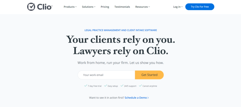 Clio Law practice software