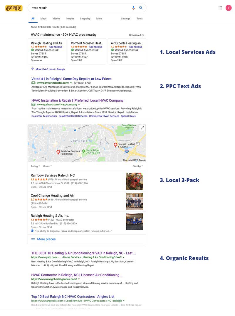 HVAC Reviews in Search Results