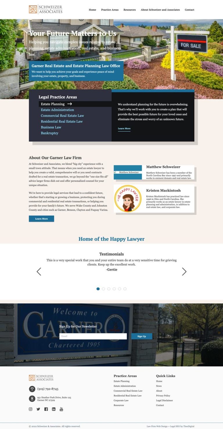 Web Development for a Law Industry Client