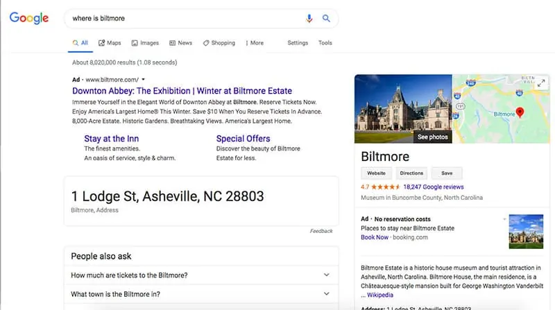zero click search example