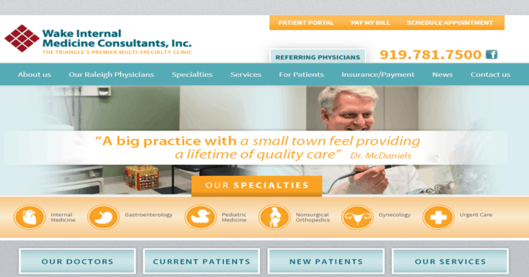 wake internal medicine website before