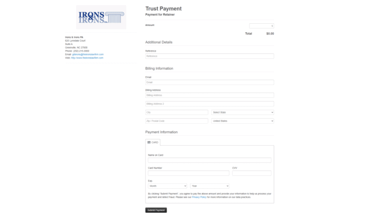 Law Firm Payment Portal for Easy Payment Collection
