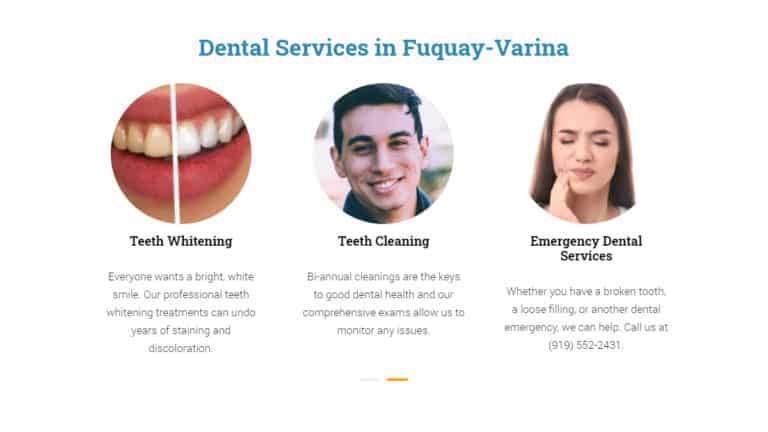 Dental services website development