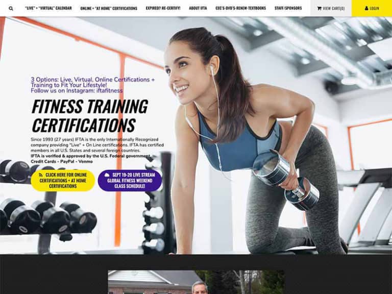 Improvements to a Fitness Industry Website