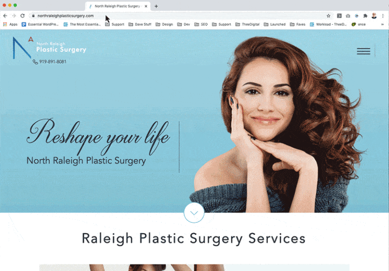 Direct Response WordPress site for Plastic Surgeon