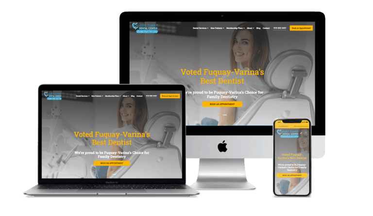 hamby dentistry website on multiple devices