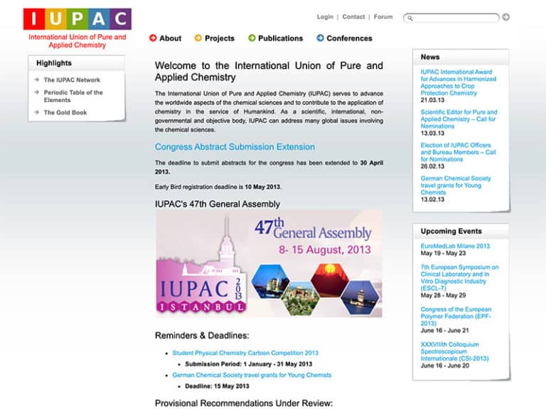 IUPAC Thee Digital Desktop Before