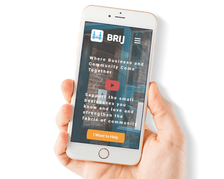 Brij Community Homepage on Mobile Phone