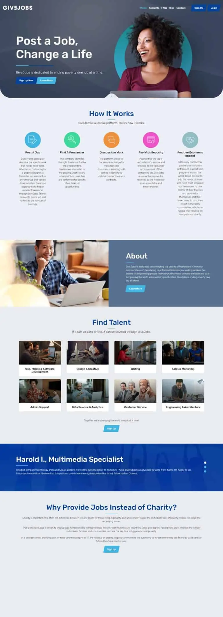 Custom SEO Web Design for a Job Placement Company