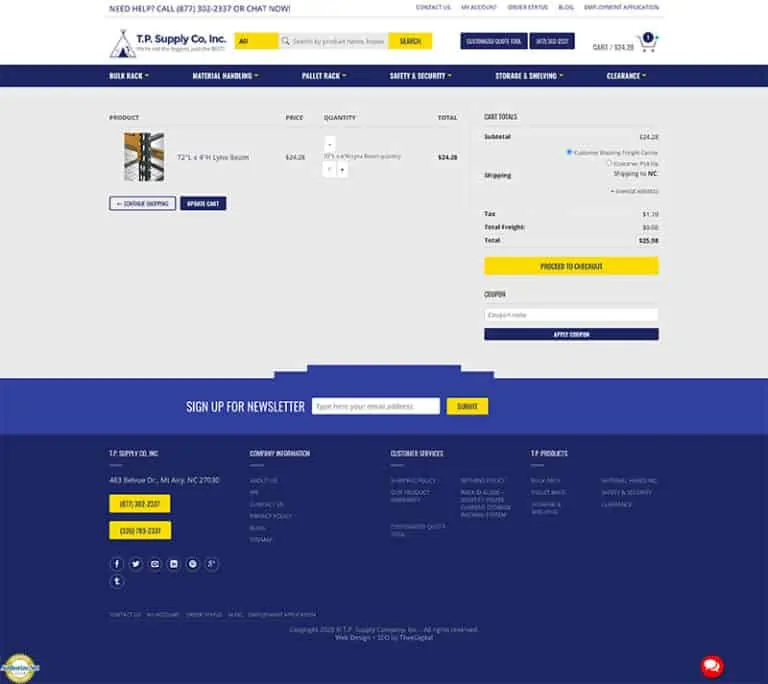 Custom WordPress Features for an Industrial Supply Company