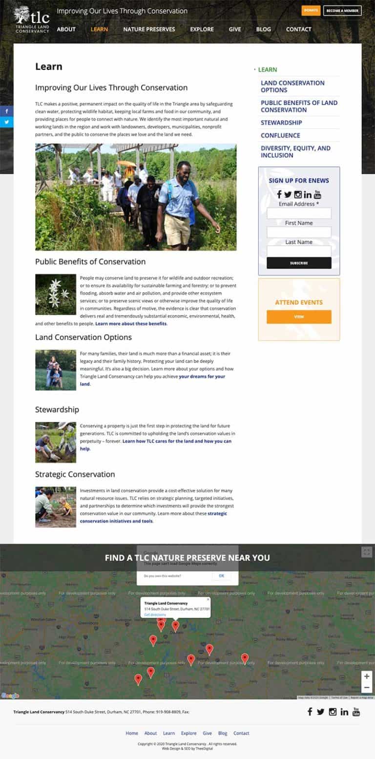 Mobile Friendly Web Design for Environmental Nonprofit