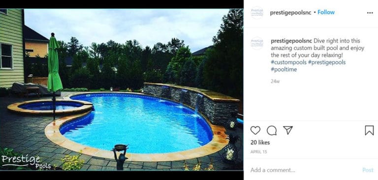 social media assists in local growth for Raleigh pool company