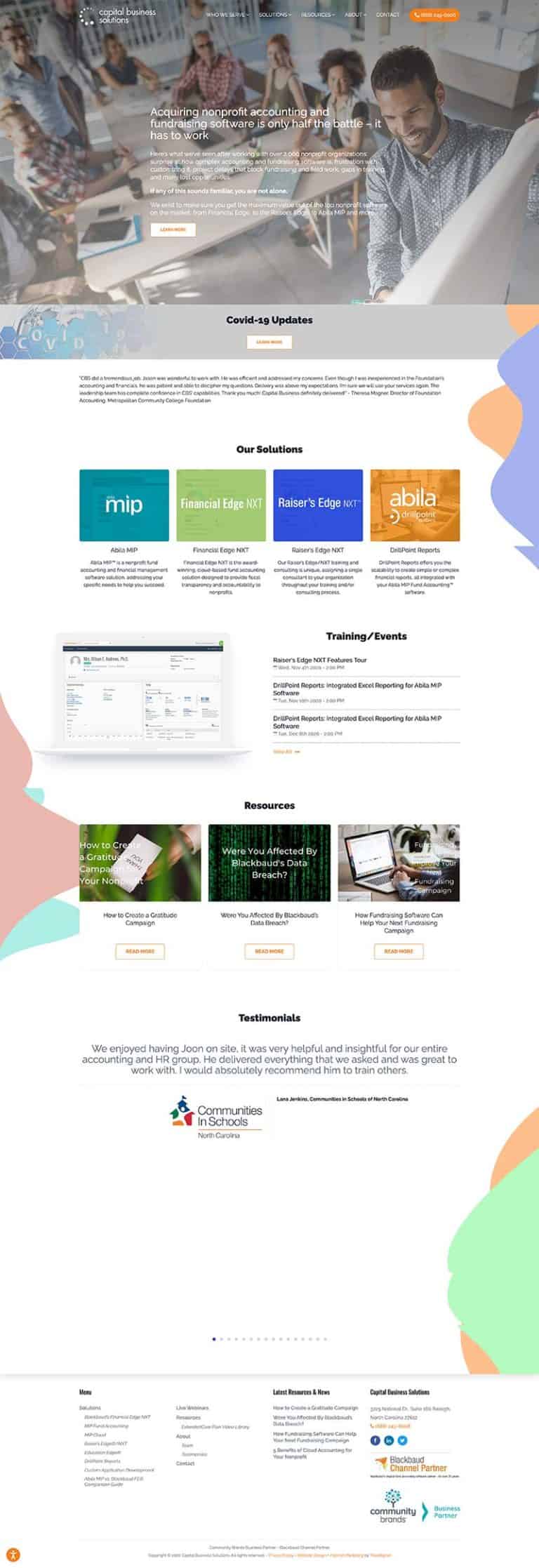 Custom Web Design for a Software Consulting Company
