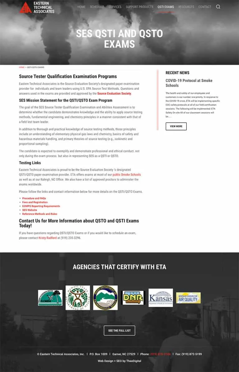 UX and UI for an Environmental Training Company