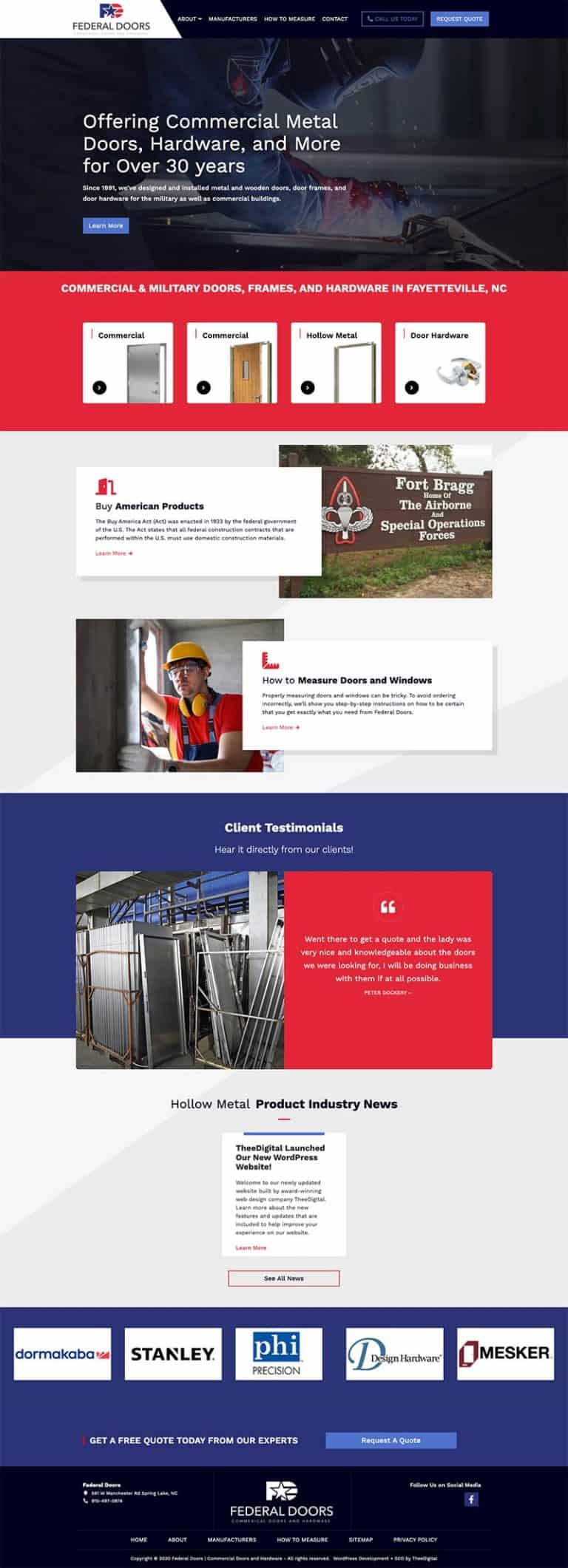 Custom Web Design for a Construction Supply Company