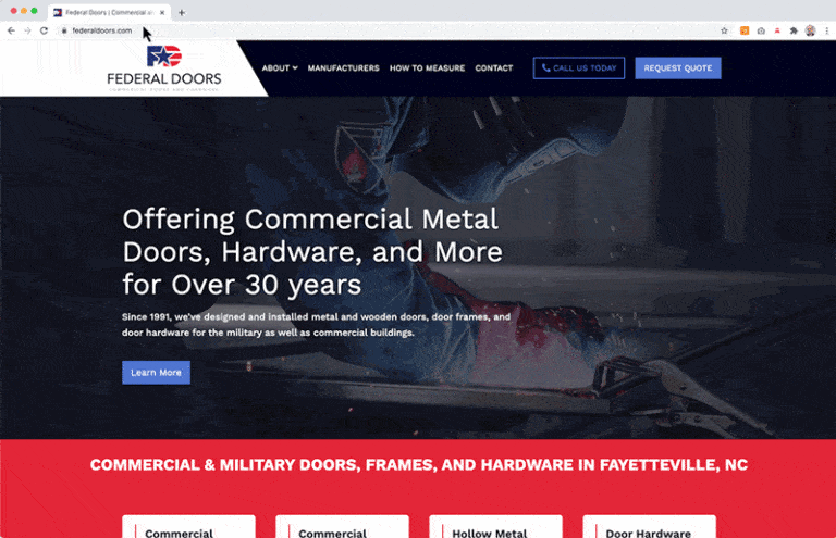 Custom Wordpress Features for a Construction Supply Company