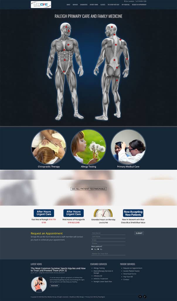 Custom Web Design for a Medical Industry Client